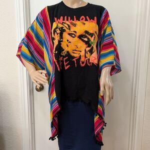 Upcycled One Size WILLOW Smith Life Tour Striped Kimono Cardigan "One of a kind"